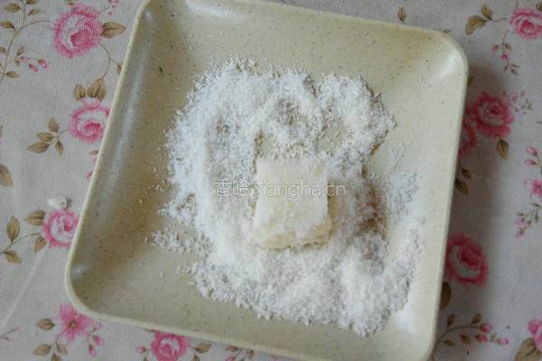 椰丝牛奶小方块的做法图解7