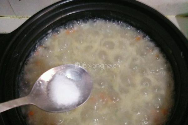 瘦肉皮蛋粥的做法图解10