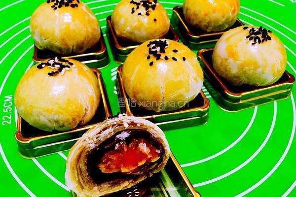 红豆蛋黄酥的做法图解15