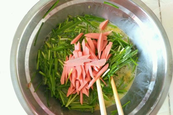 鸭蛋炒韭菜的做法图解4