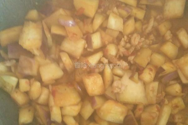 肉末茄子拌面的做法图解4