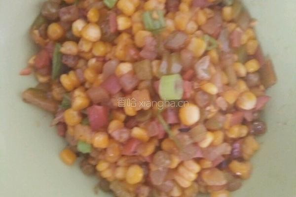 火腿青豆炒玉米的做法图解5