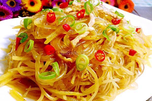 土豆丝炒粉条的做法图解13