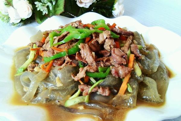 拉皮炒肉丝的做法图解6