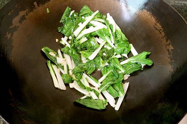 小白菜炒豆腐的做法图解3