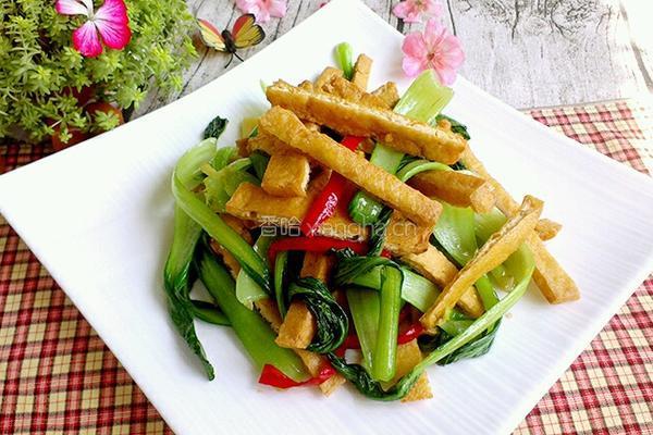 油豆腐炒青菜的做法图解9