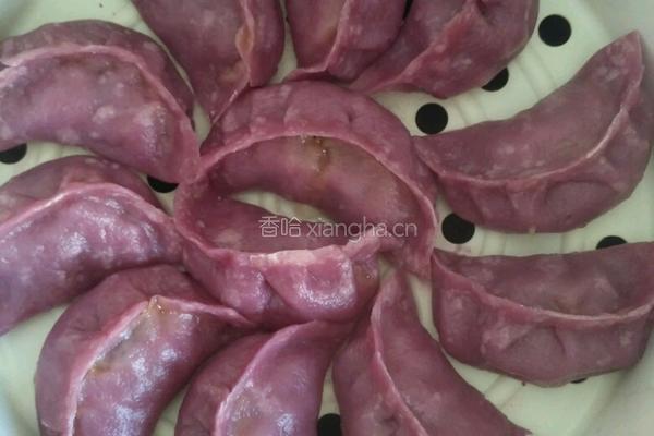 紫薯猪肉大葱饺子（紫薯皮）