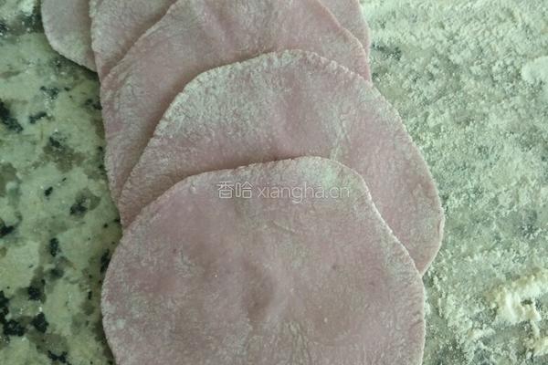 紫薯猪肉大葱饺子(紫薯皮)的做法图解5