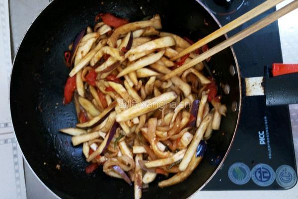 茄子炒西红柿的做法图解6