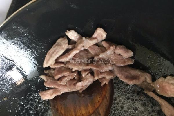 小白菜炒肉的做法图解3