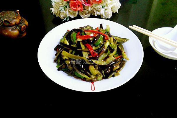 炒茄丝的做法图解10