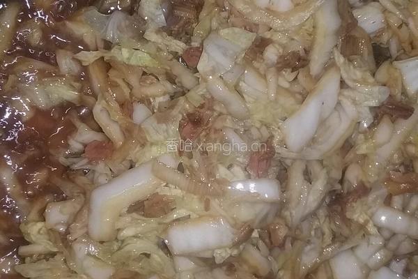 大白菜腌肉炒粉条的做法图解5