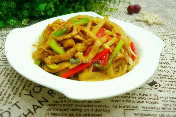 嫩姜炒肉丝的做法图解12