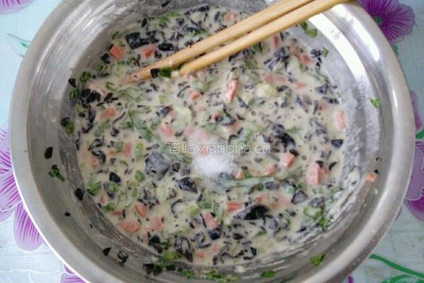 木耳菜煎饼的做法图解7