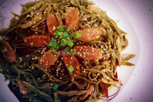 腊肠炖干豆角的做法图解19
