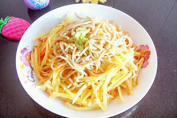 土豆丝炒莜面的做法图解7