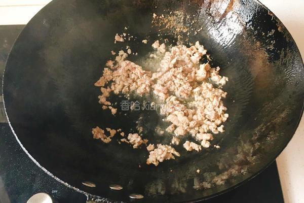 豇豆炒肉末的做法图解3