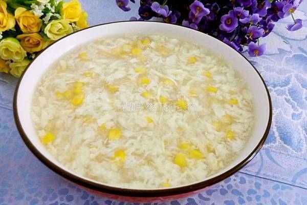 玉米葛根蛋花羹的做法图解7