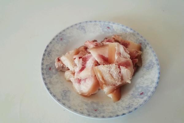 五花肉烧茄子的做法图解4
