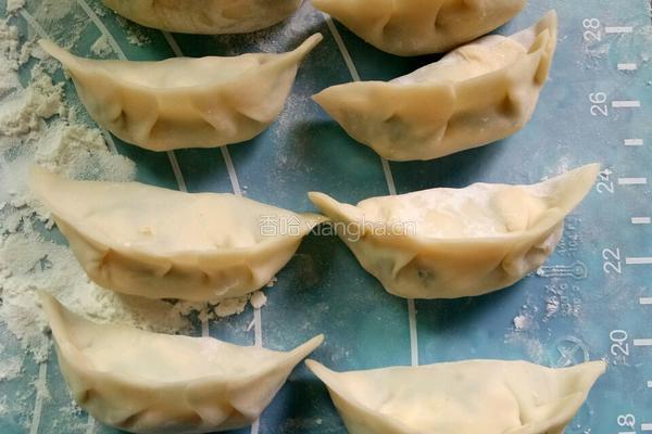 韭菜鸡蛋虾皮饺子的做法图解6
