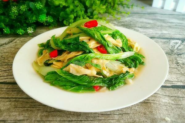 小白菜炒豆筋的做法图解8