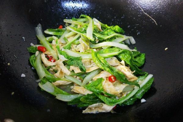 小白菜炒豆筋的做法图解7