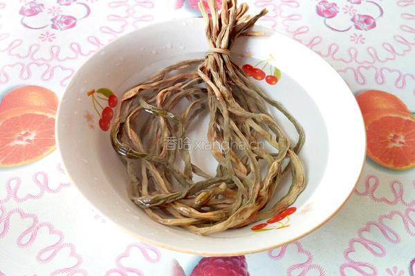 干豆角炒肉的做法图解2