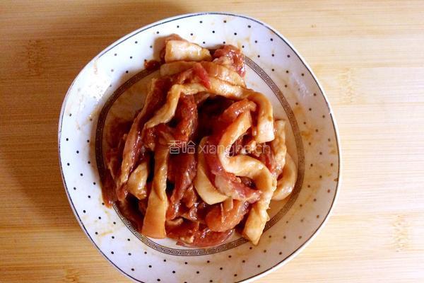 肉丝拉皮的做法图解3