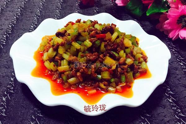 芹菜牛肉末的做法图解11