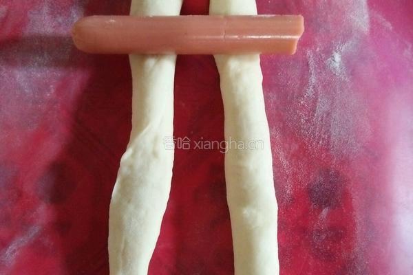 酸奶萌兔火腿面包的做法图解8