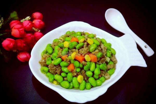 嫩黄豆炒瘦肉的做法图解10