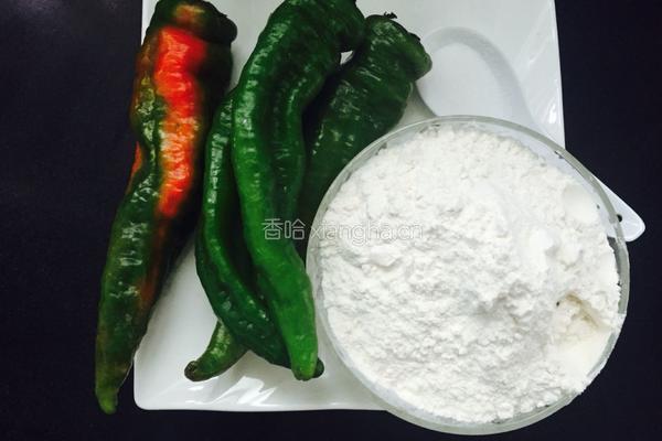 面煎辣椒的做法图解1