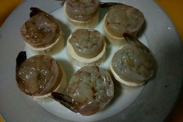 豆腐蒸虾的做法图解7