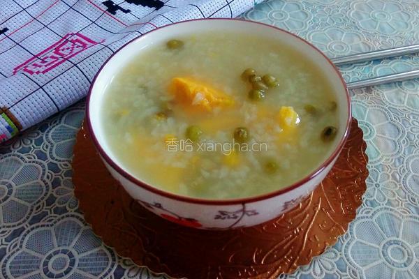 红薯绿豆粥的做法图解4