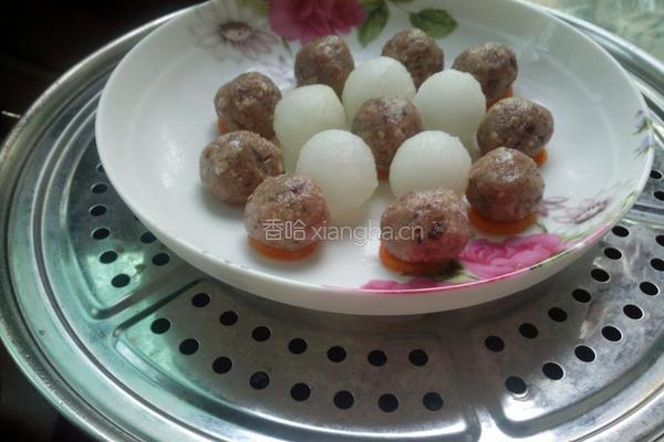 蒸牛肉丸子的做法图解9