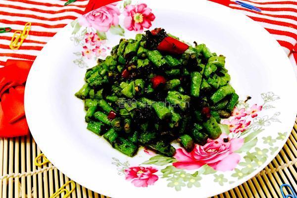 橄榄菜炒豆角的做法图解6