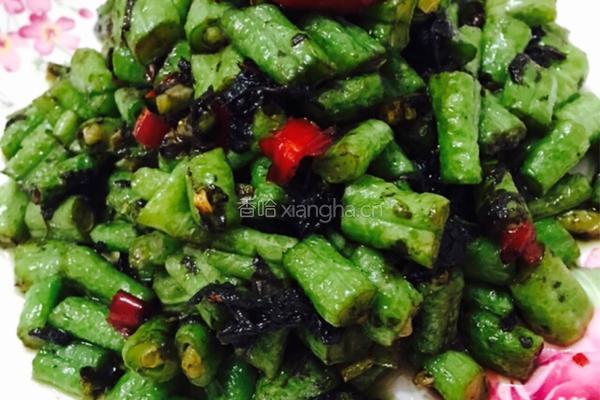 橄榄菜炒豆角的做法图解5
