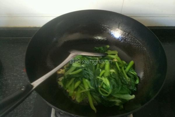 香菇炒油菜的做法图解8