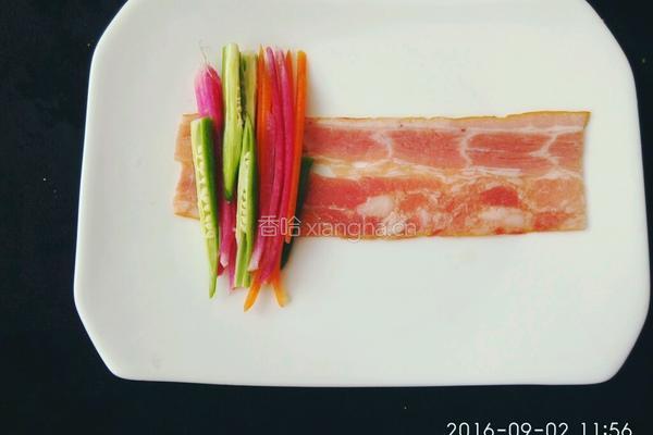 培根蔬菜肉卷的做法图解4