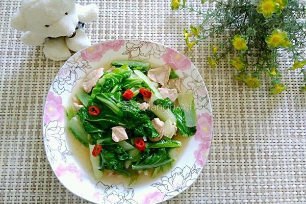 小白菜炒肉的做法图解6