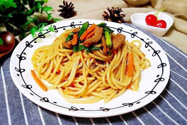 黑椒牛柳炒意面的做法图解15