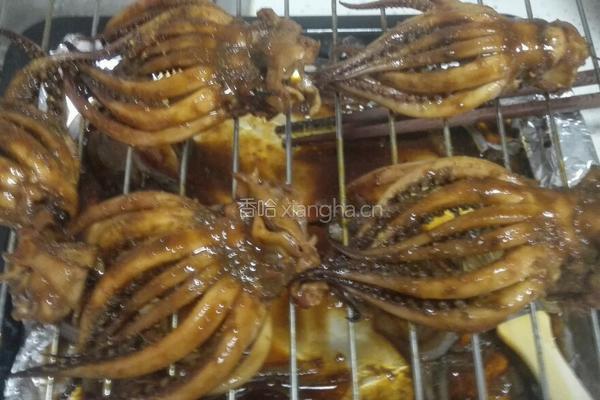 酱烤鱿鱼须的做法图解8
