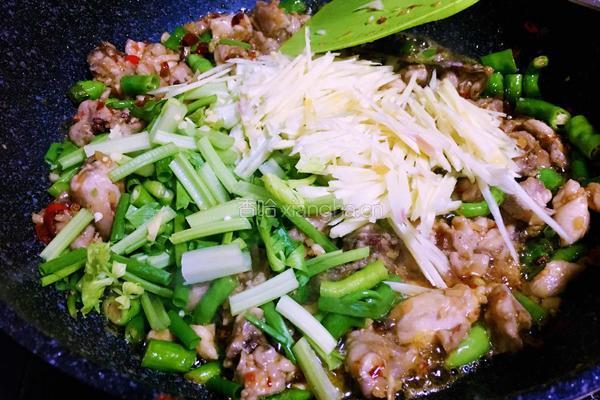 川味仔姜鲜椒兔肉的做法图解10