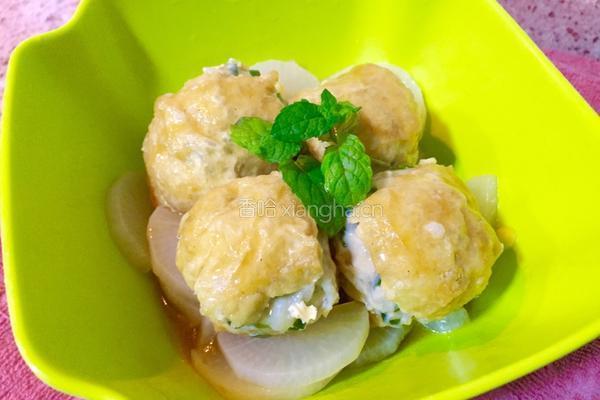 肉酿油豆腐泡的做法图解7