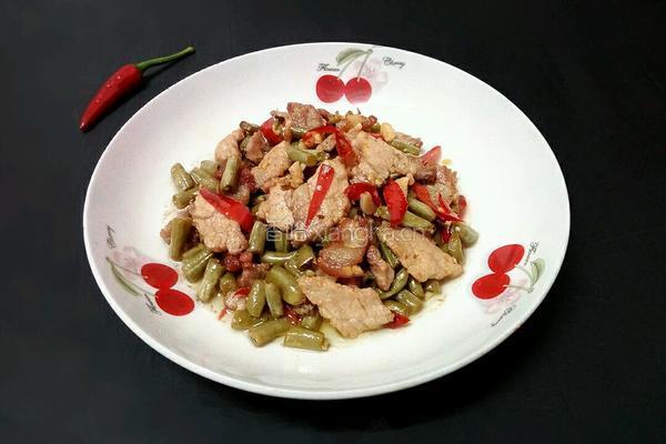 酸豆角炒肉的做法图解10