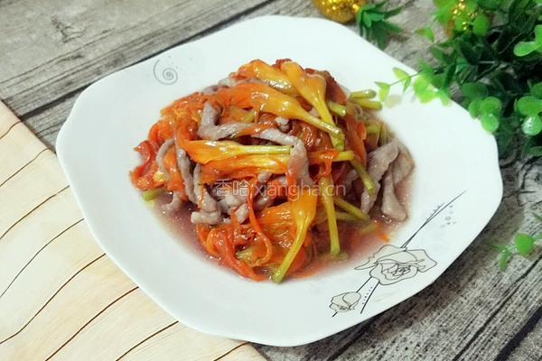 鲜黄花菜炒肉丝的做法图解7