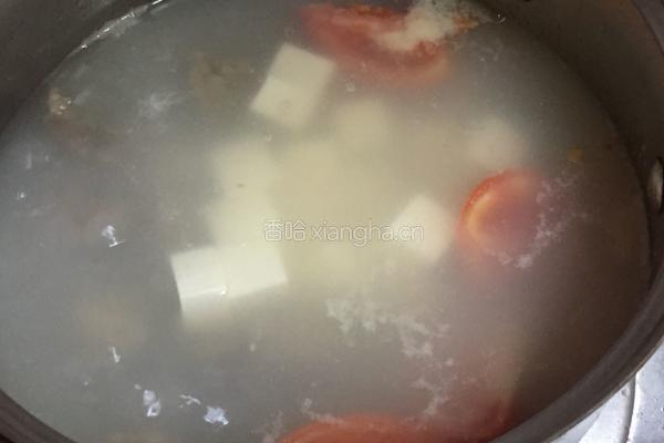 番茄豆腐排骨汤的做法图解5