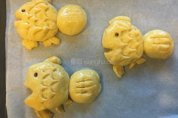 卡通鱼面包的做法图解15