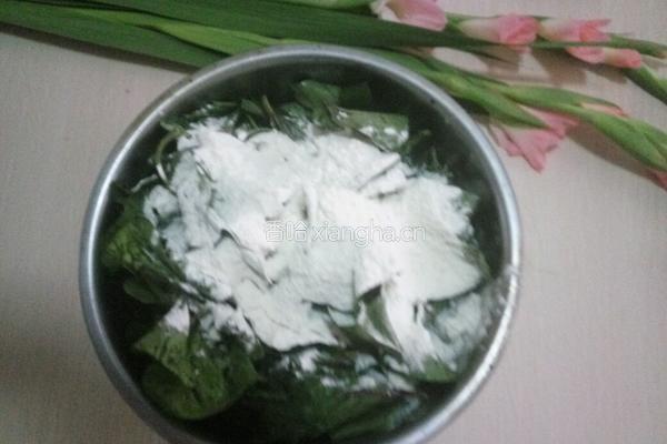 粉蒸红薯叶的做法图解4