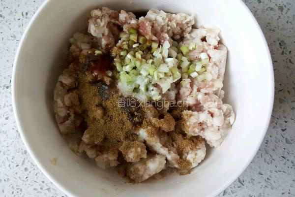 豆角肉馅发面饼的做法图解4